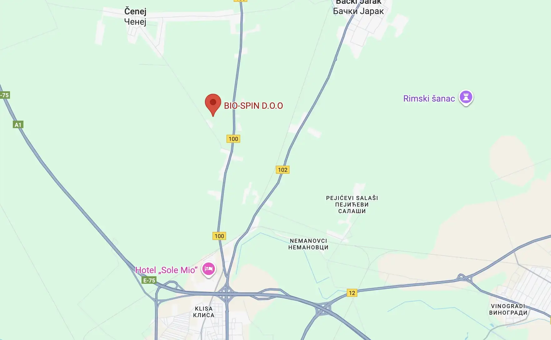 Map of BioSpin location